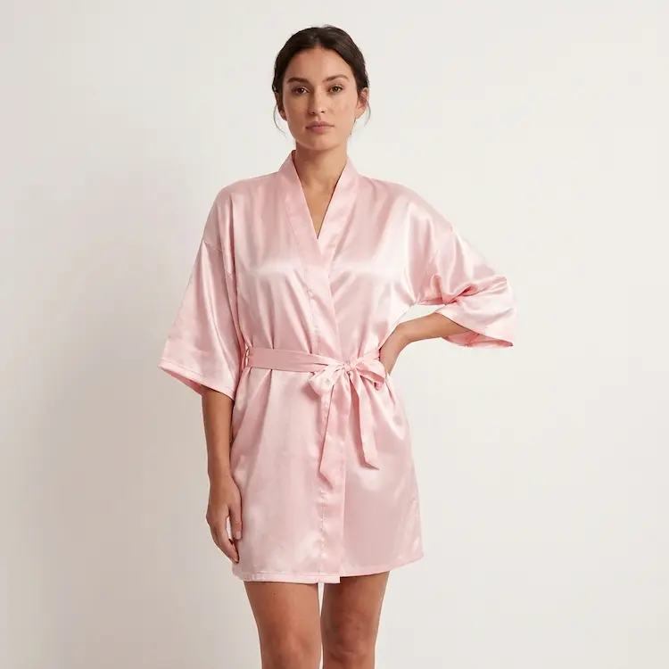 Tiffanya Satin Kimono Robe - Image 3