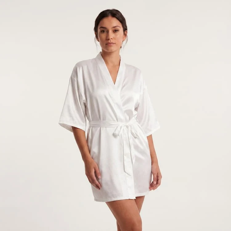 Tiffanya Satin Kimono Robe - Image 4
