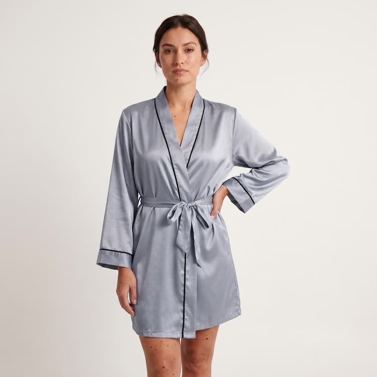 Tiffanya Satin Night Robe - Image 5